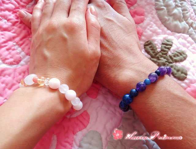 ハワイ恋愛結婚カップルパワーストーンブレスレット